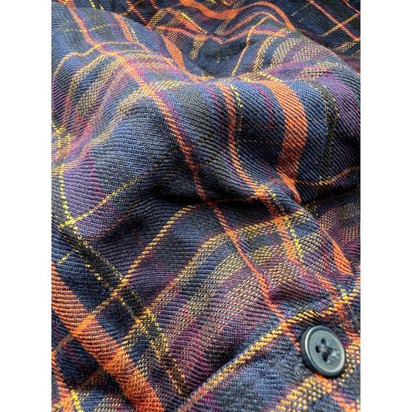 Lucky Brand Plaid Button Down Shirt - Navy and Red - Picture 13 of 15